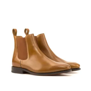 Bottes Chelsea en cuir italien pour hommes DapperFam Monza Cognac