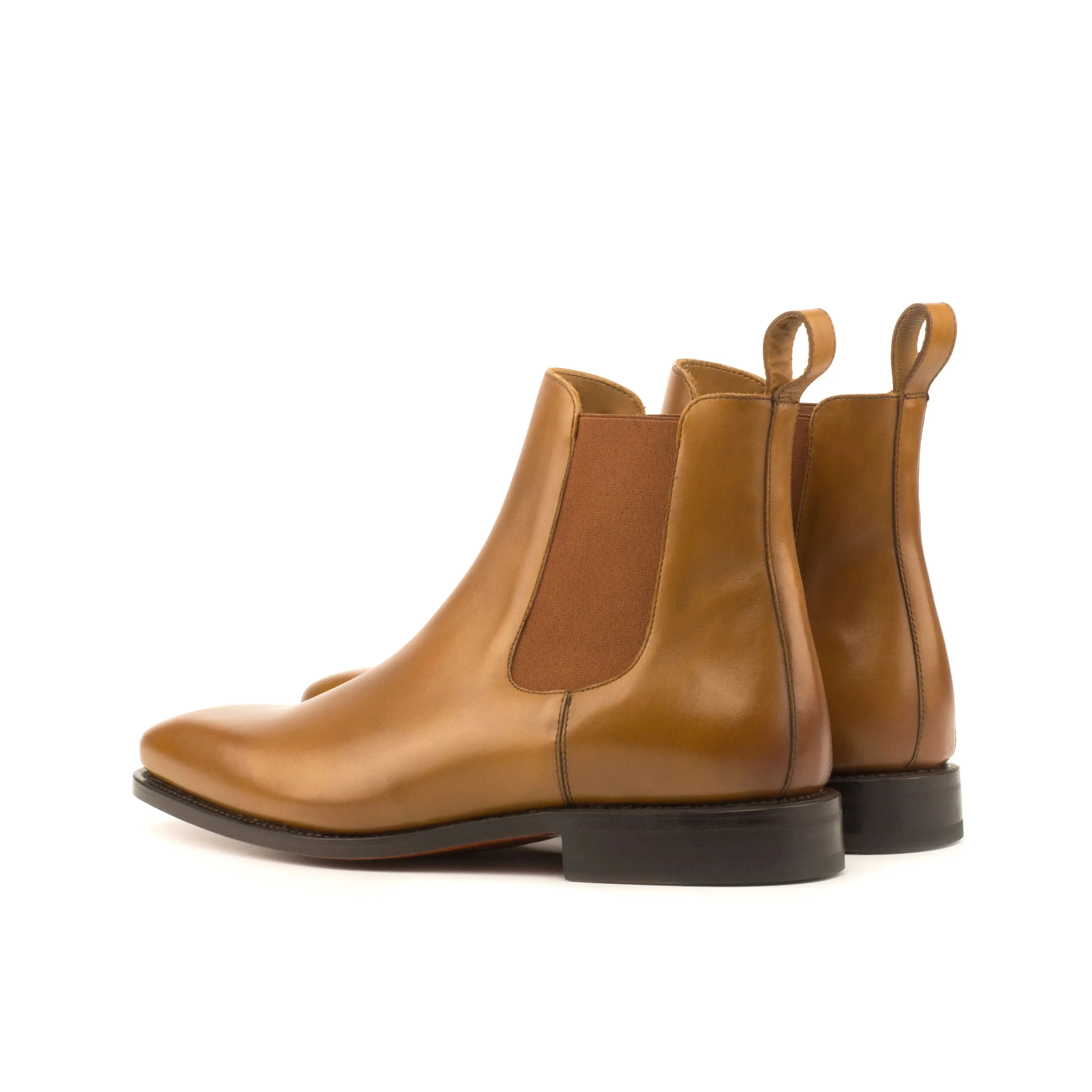 Bottes Chelsea en cuir italien pour hommes DapperFam Monza Cognac