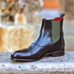 Chaussures Dapperfam DapperFam Vesuvio en cuir italien noir pour hommes, bottes Chelsea multi