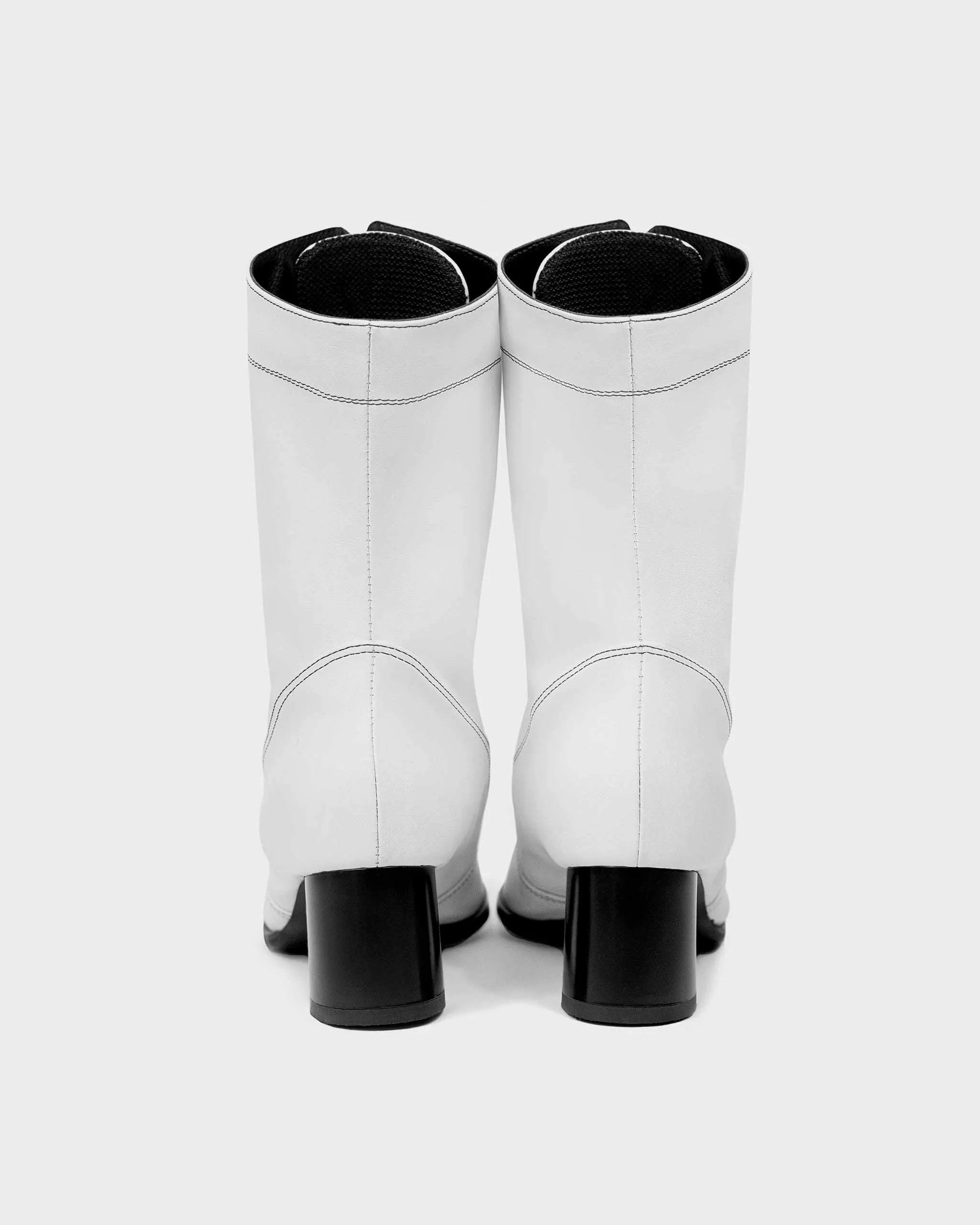 Bottes chelsea véganes en cuir de cactus Desserto® | Blanc