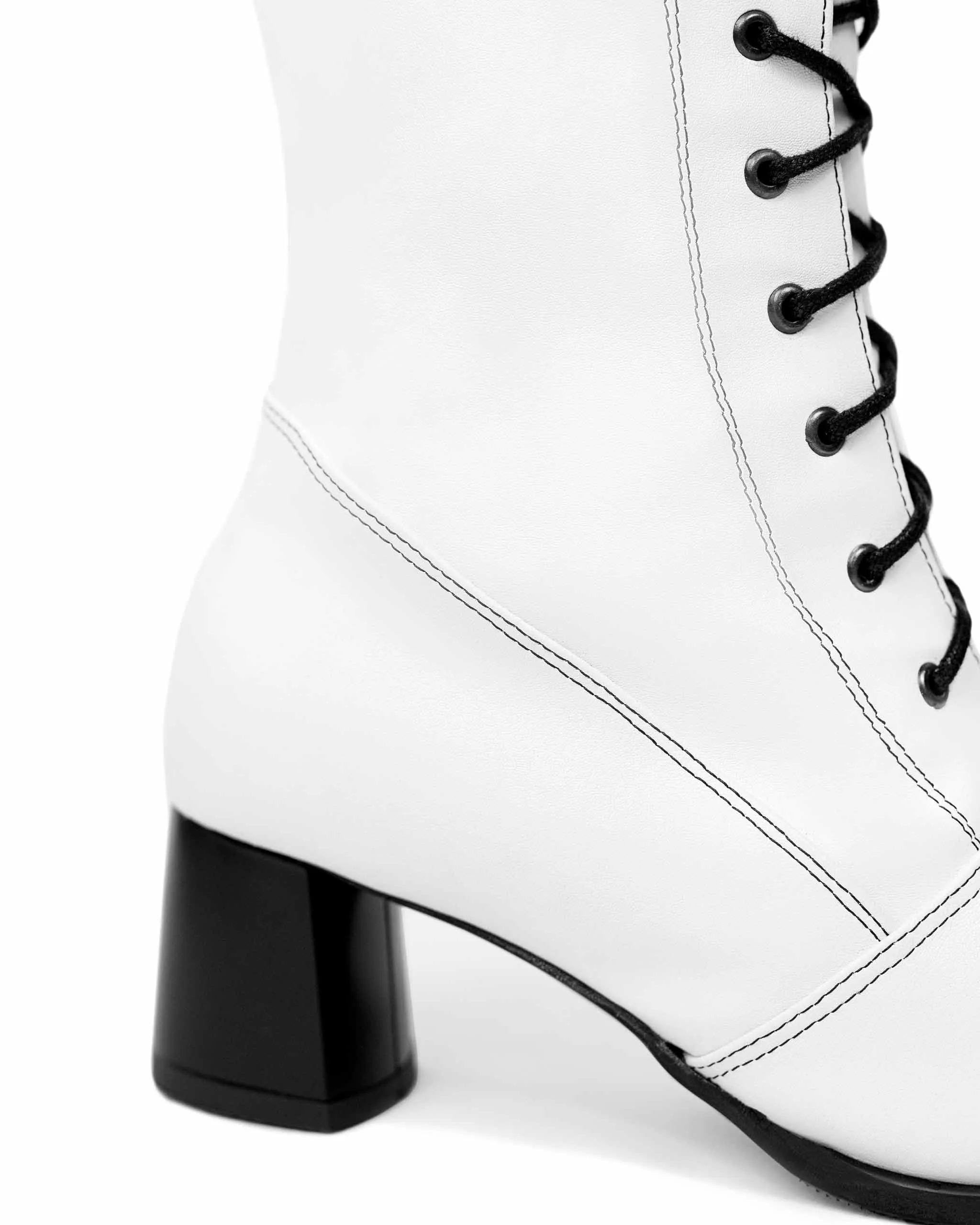 Bottes chelsea véganes en cuir de cactus Desserto® | Blanc