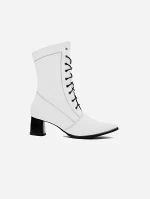 Bottes chelsea véganes en cuir de cactus Desserto® | Blanc