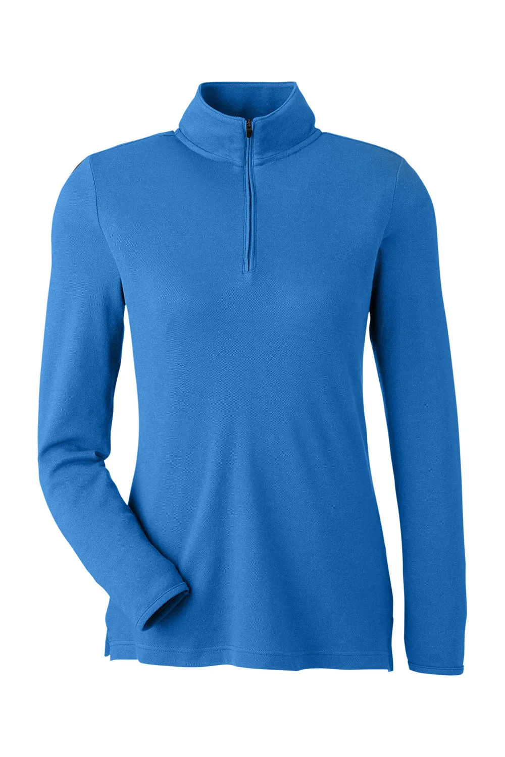 Devon & Jones Sweat à capuche femme 1/4 zip New Classics Performance - Bleu français