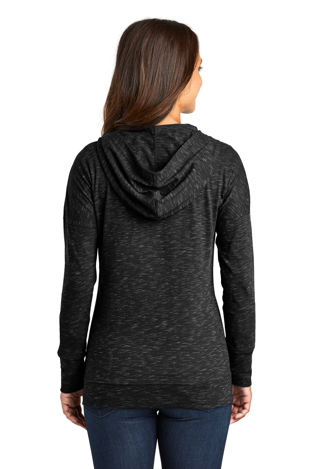 Sweat à capuche zippé complet pour femmes District avec poches - Noir
