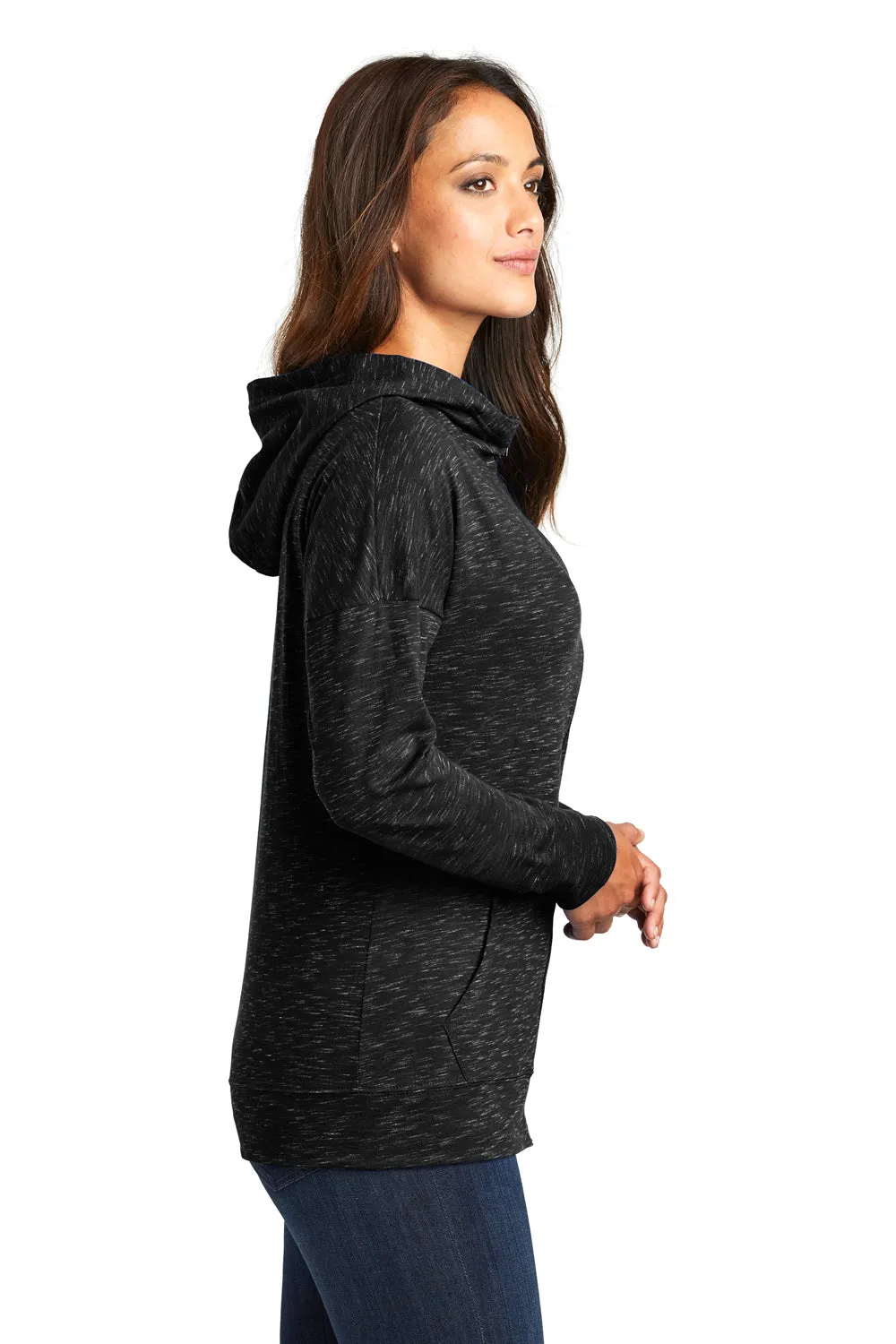 Sweat à capuche zippé complet pour femmes District avec poches - Noir