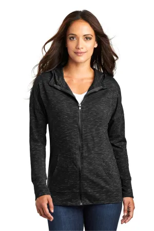 Sweat à capuche zippé complet pour femmes District avec poches - Noir