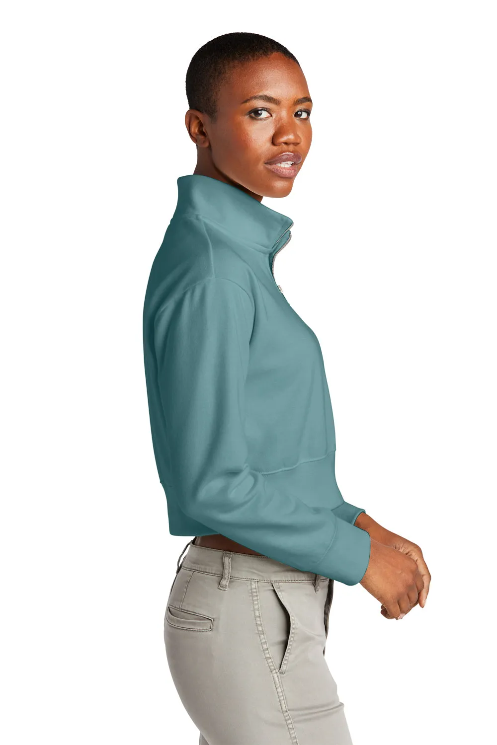 Pull en polaire 1/4 zip pour femmes District Womens V.I.T. - Bleu Eucalyptus