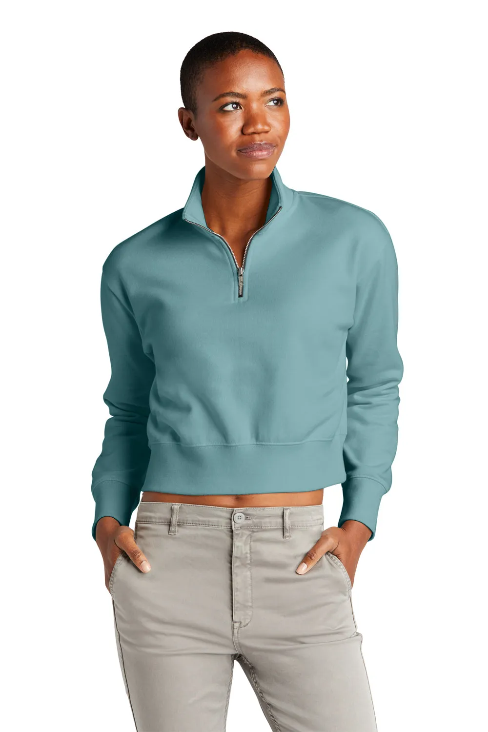 Pull en polaire 1/4 zip pour femmes District Womens V.I.T. - Bleu Eucalyptus