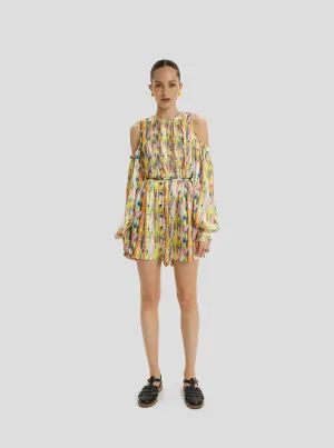 Robe courte Doll imprimée Poolside