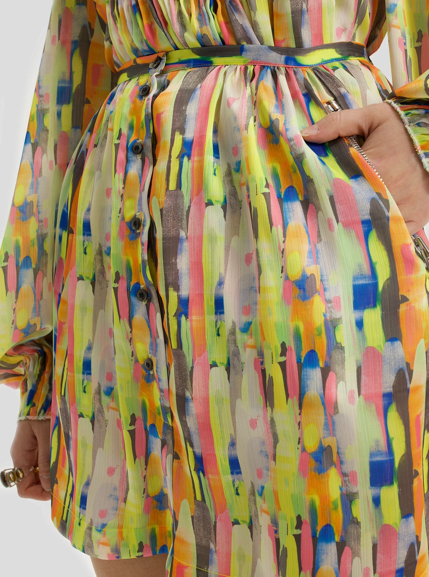 Robe courte Doll imprimée Poolside