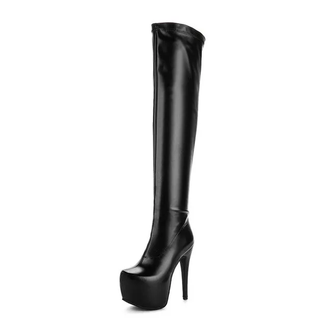DoraTasia 2020 Plus Taille 33-48 marque plateforme de mode bottes montantes femmes sexy chaussures à talons très hauts bottes de soirée femme Fashion Nova Chaussures