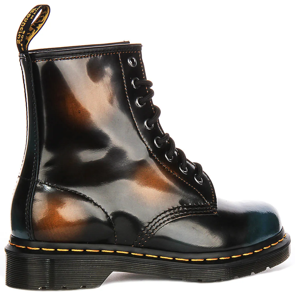 Dr Martens 1460 Brossé en cuir noir verni Dr Martens