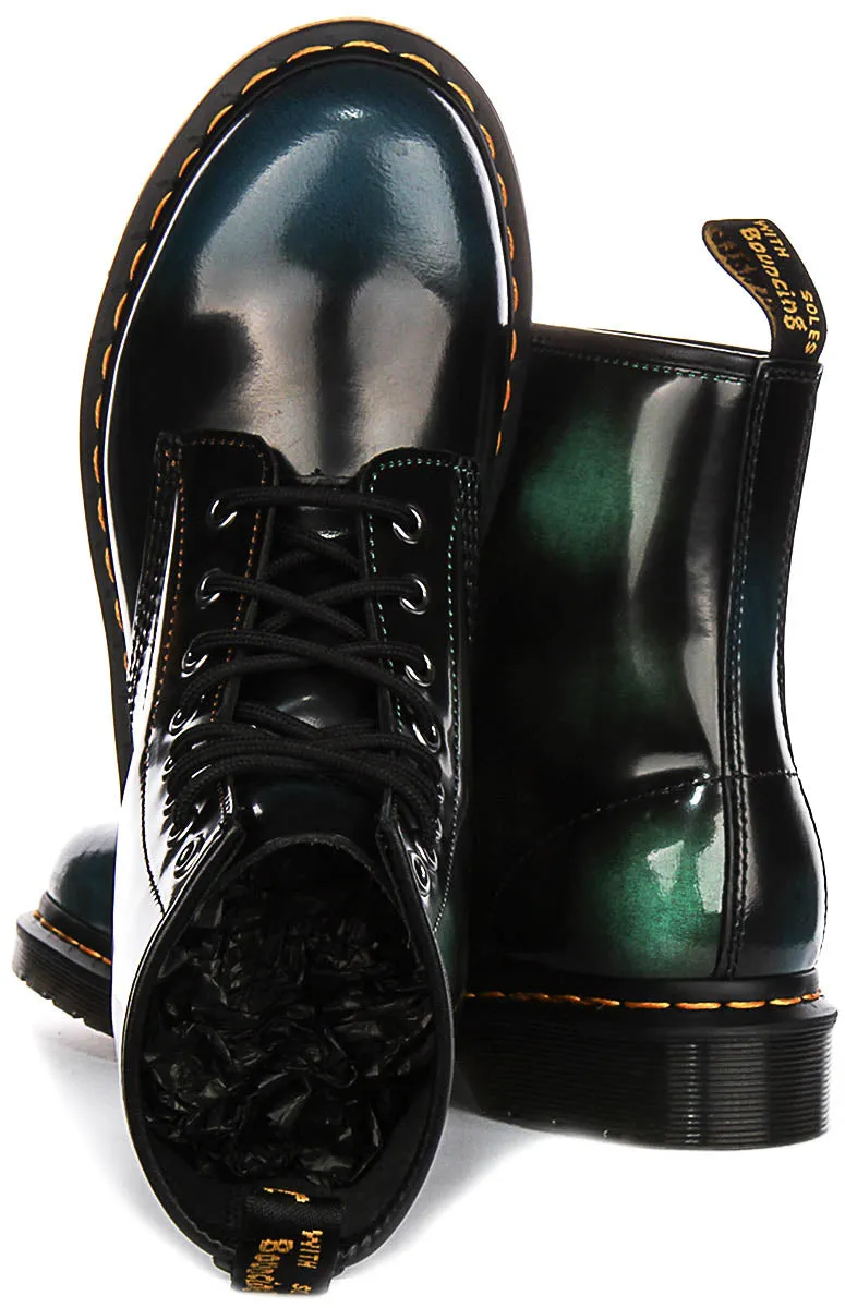 Dr Martens 1460 Brossé en cuir noir verni Dr Martens