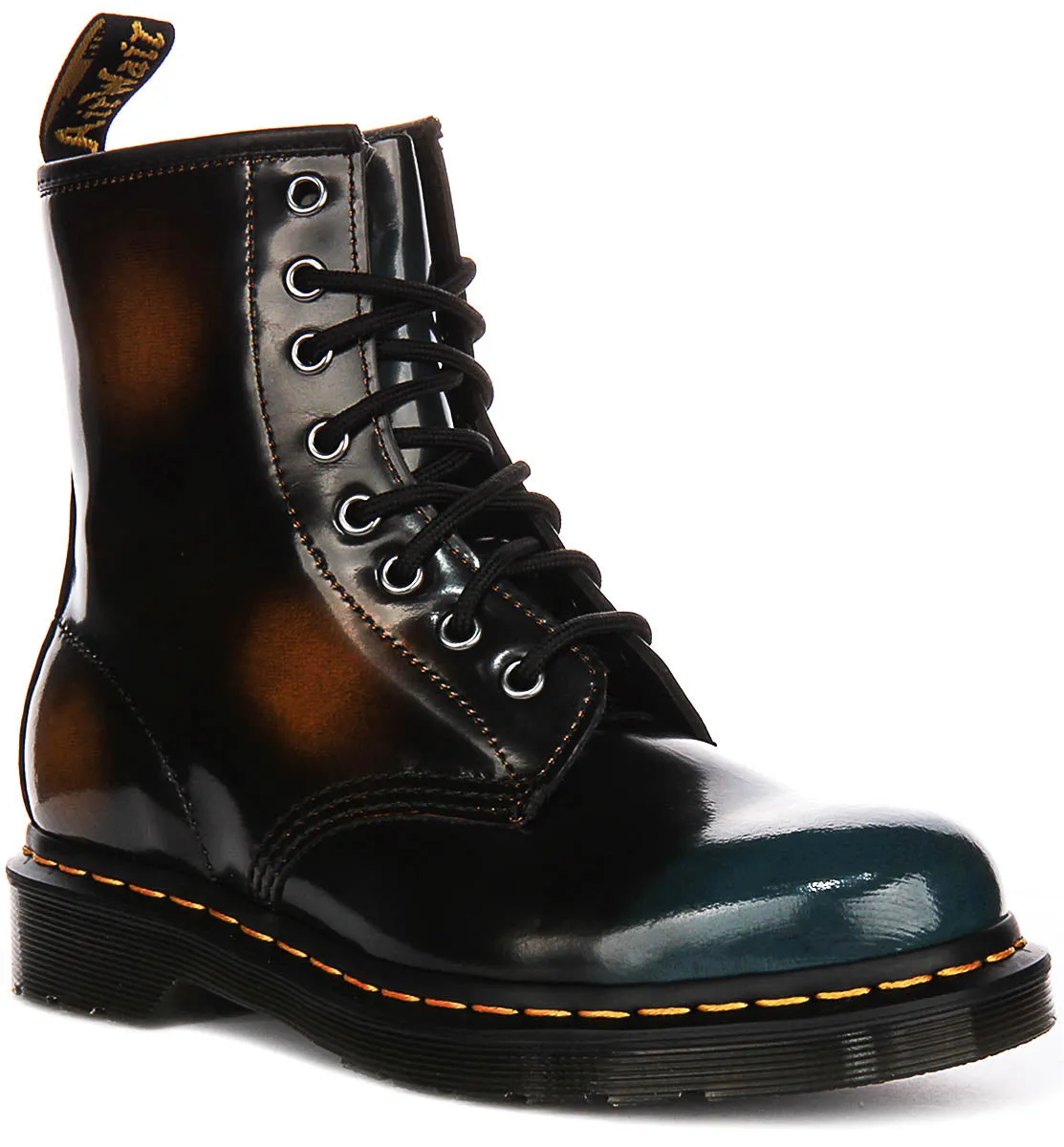 Dr Martens 1460 Brossé en cuir noir verni Dr Martens