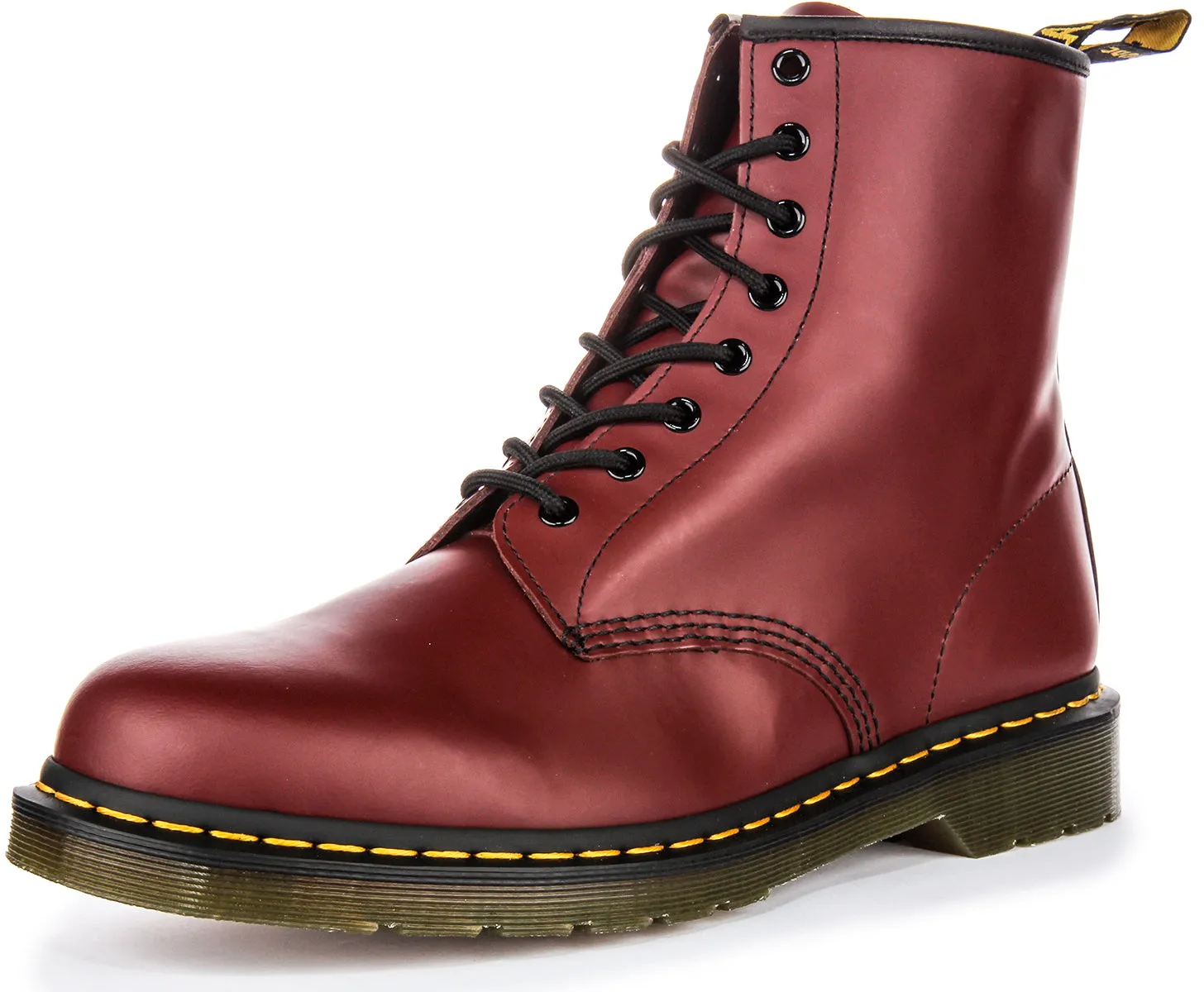 Dr Martens 1460 Lisse En Cerise Pour Chaussures Unisexes Dr Martens