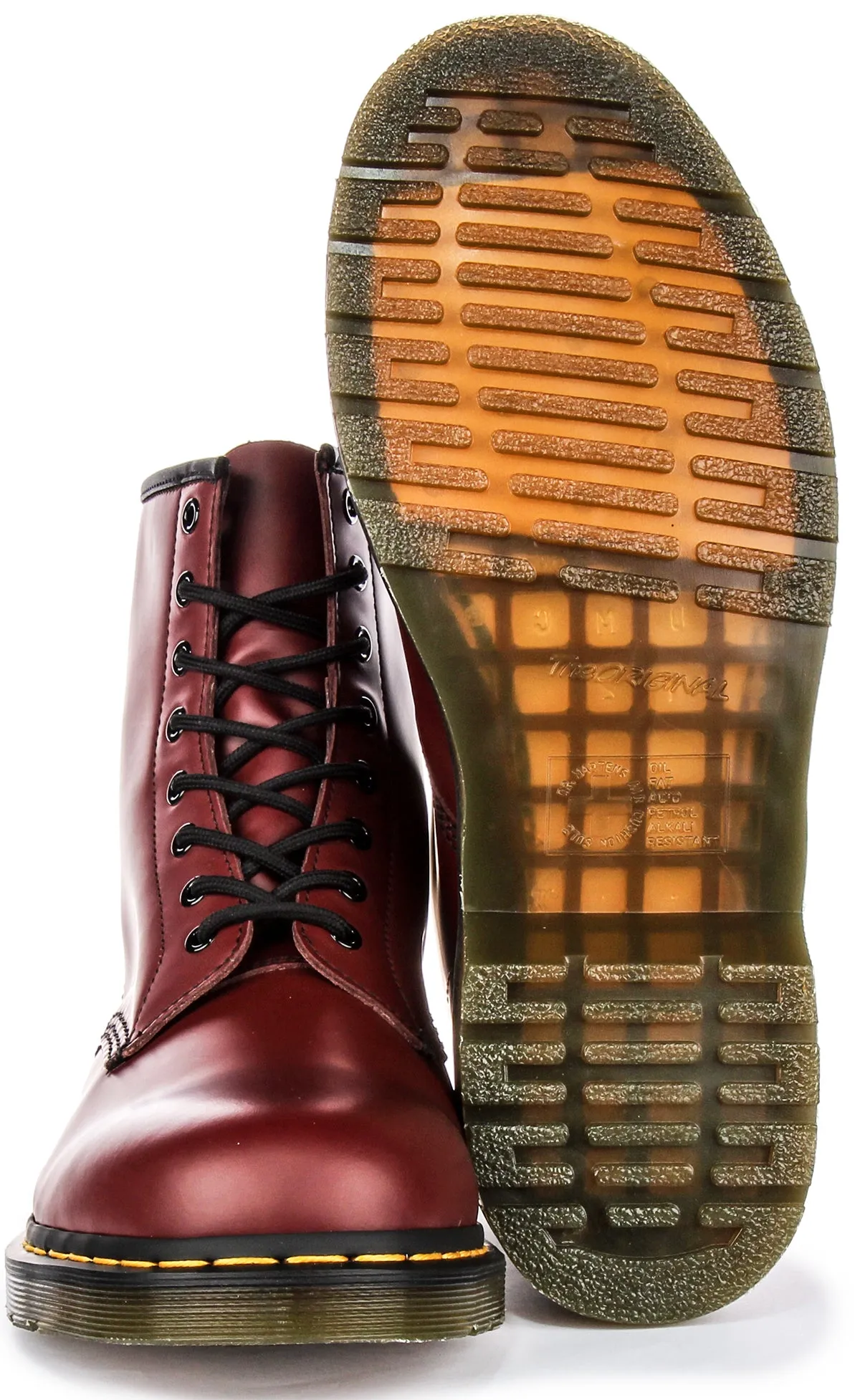 Dr Martens 1460 Lisse En Cerise Pour Chaussures Unisexes Dr Martens