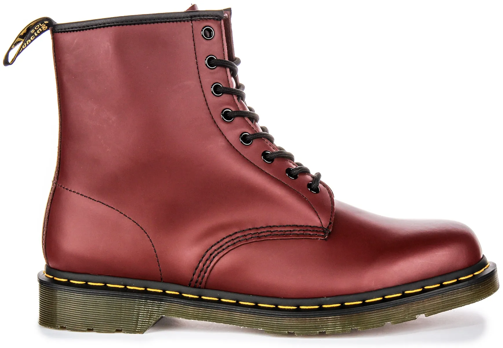 Dr Martens 1460 Lisse En Cerise Pour Chaussures Unisexes Dr Martens