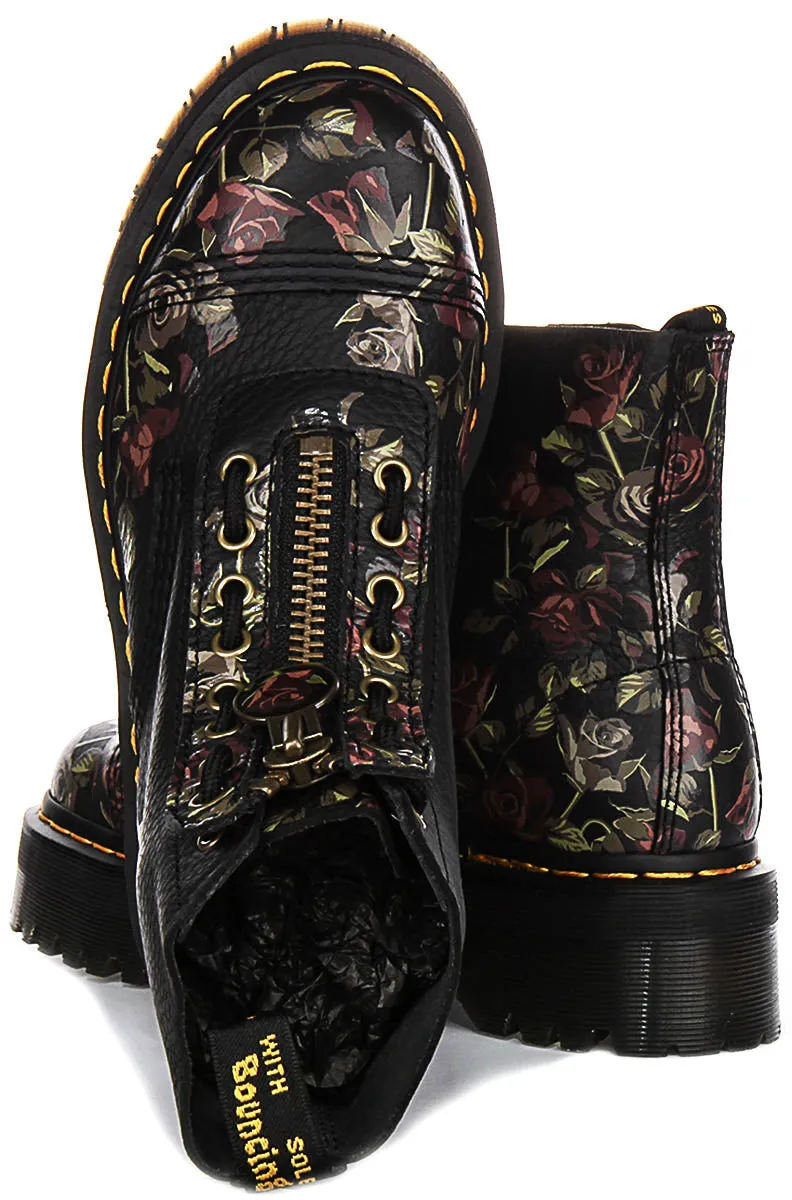 Dr Martens Sinclair Décadent En Fleur Noire Pour Femmes Chaussures Dr Martens