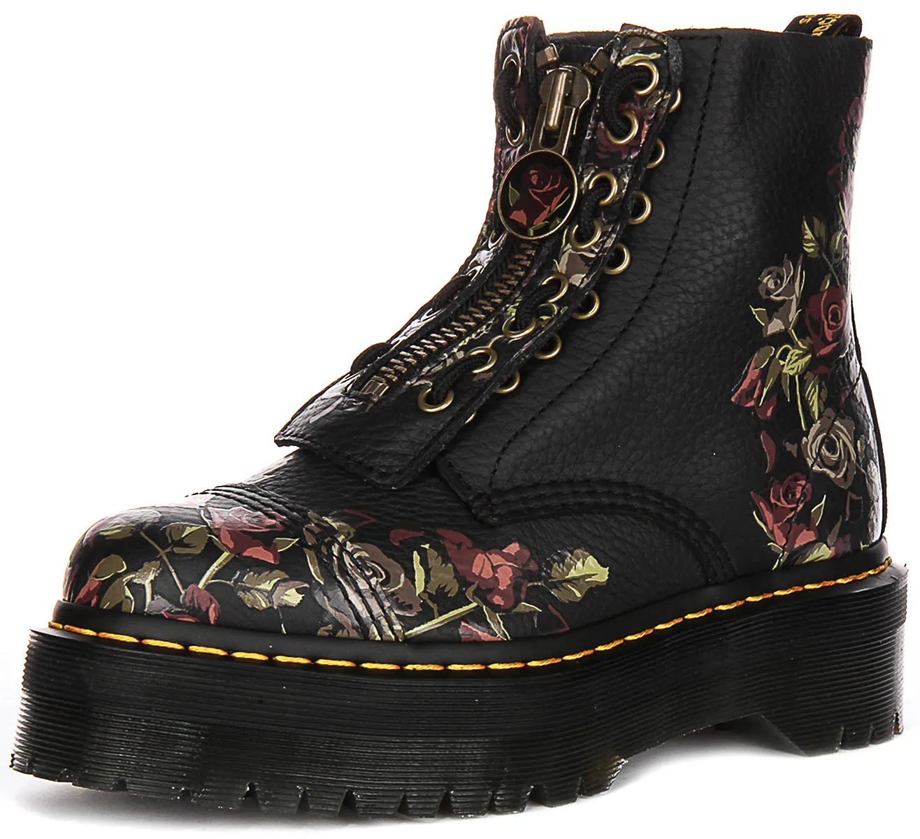 Dr Martens Sinclair Décadent En Fleur Noire Pour Femmes Chaussures Dr Martens