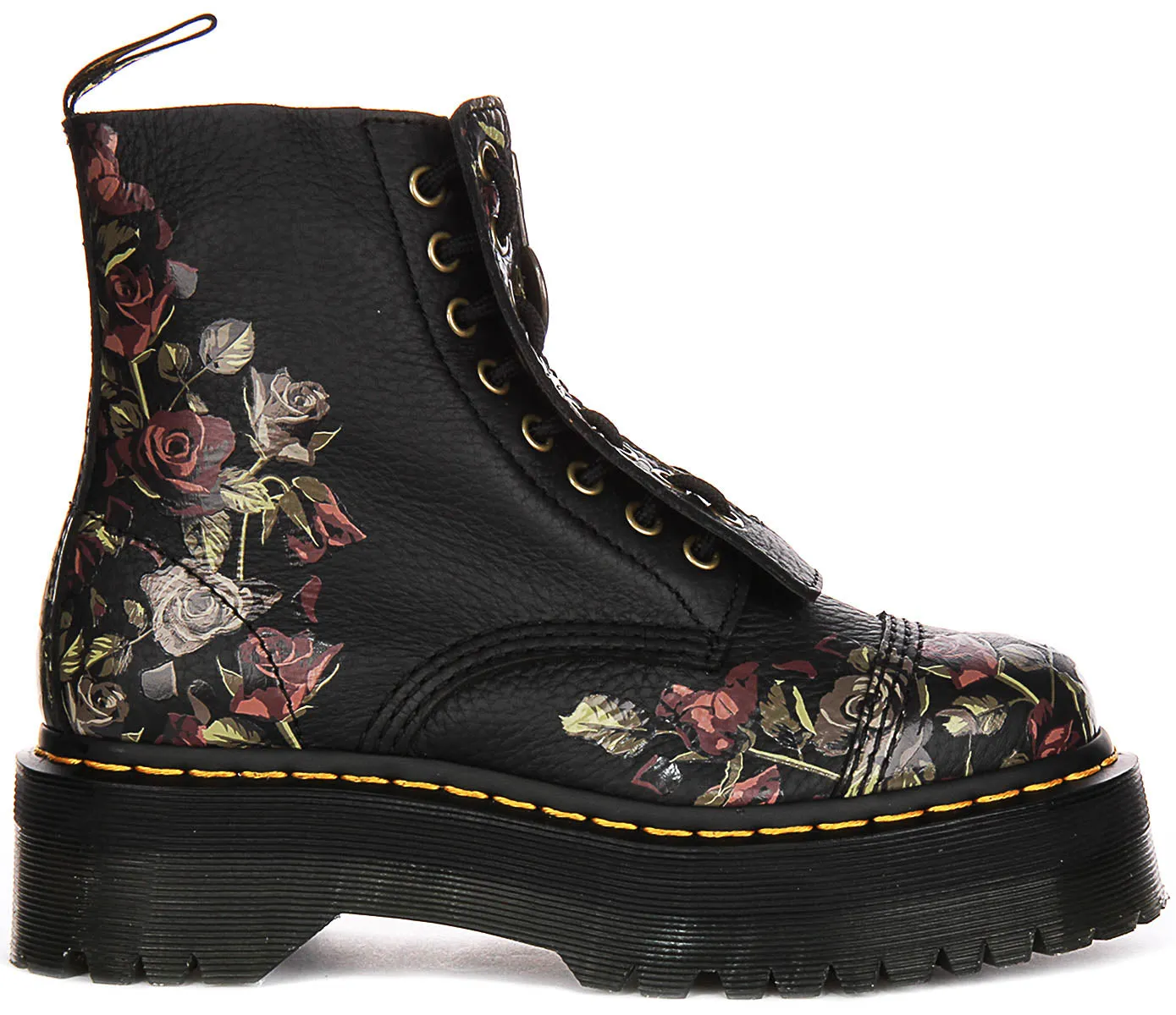 Dr Martens Sinclair Décadent En Fleur Noire Pour Femmes Chaussures Dr Martens