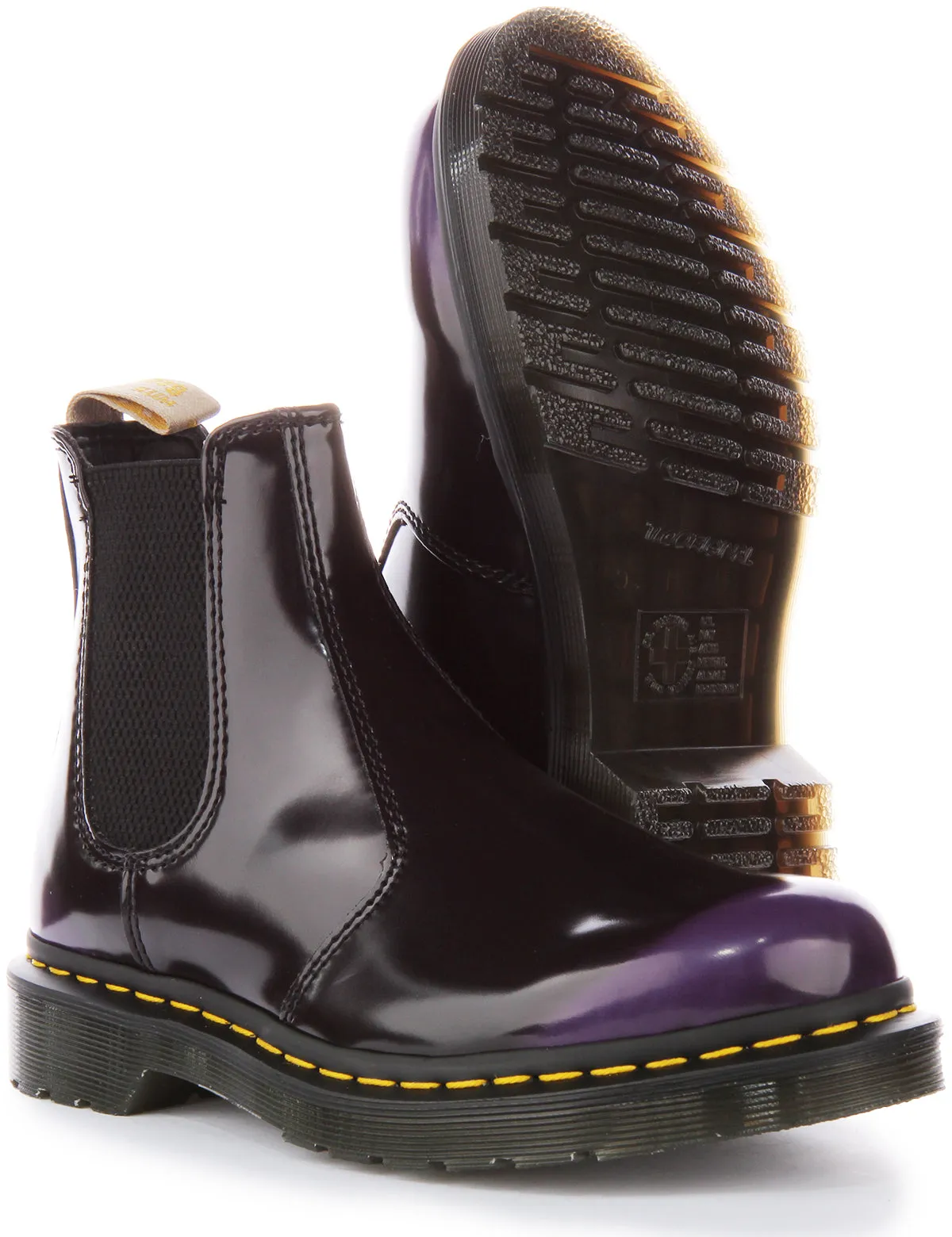 Dr Martens Vegan 2976 en chaussures noir violet Dr Martens