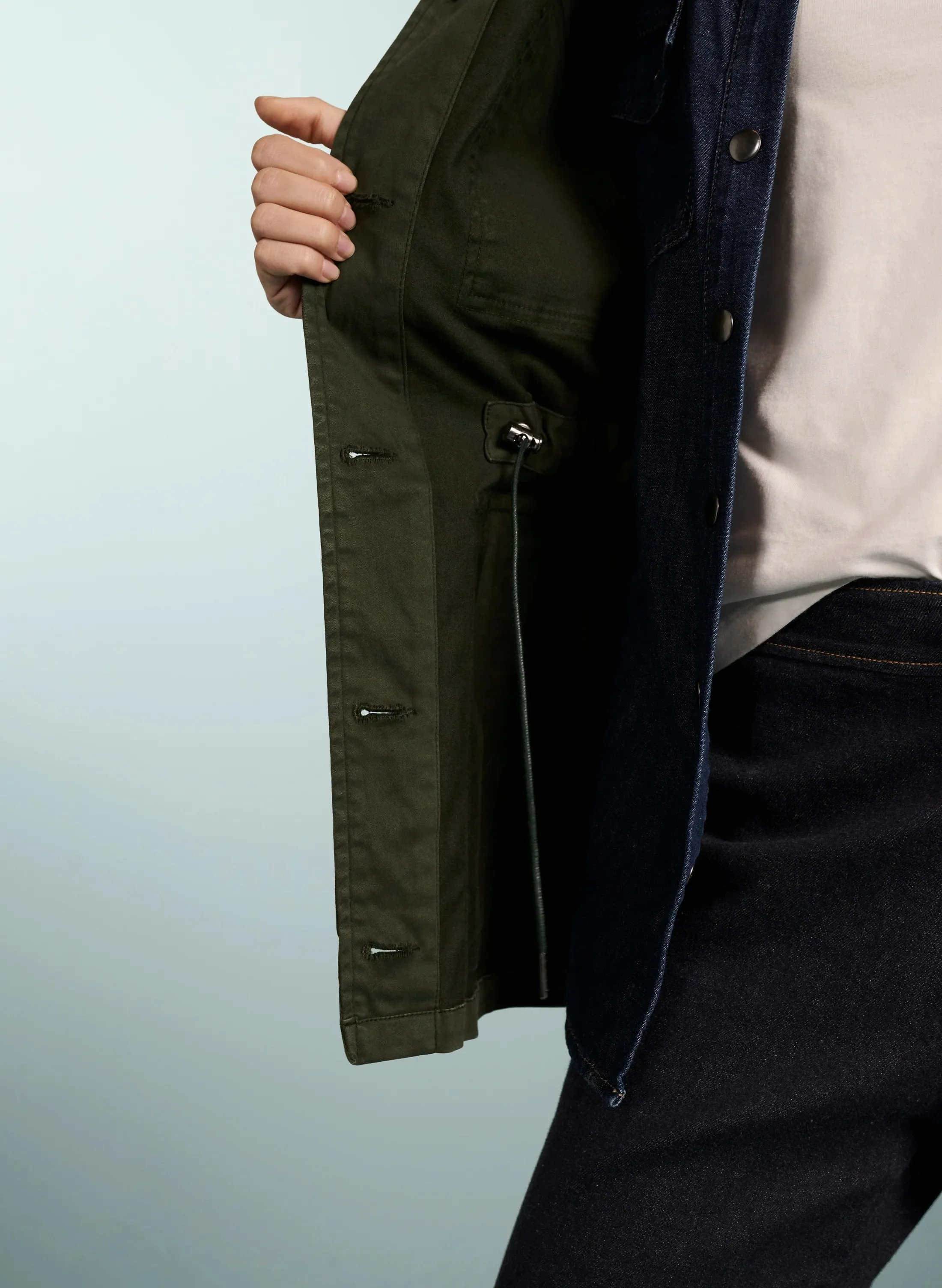 Veste utilitaire en coton bio Drake | Kaki foncé