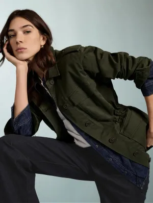 Veste utilitaire en coton bio Drake | Kaki foncé
