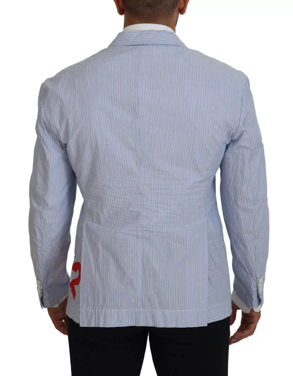 Dsqua2 Veste formelle rayée à un boutonnage pour hommes