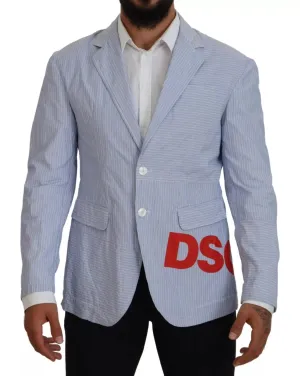 Dsqua2 Veste formelle rayée à un boutonnage pour hommes