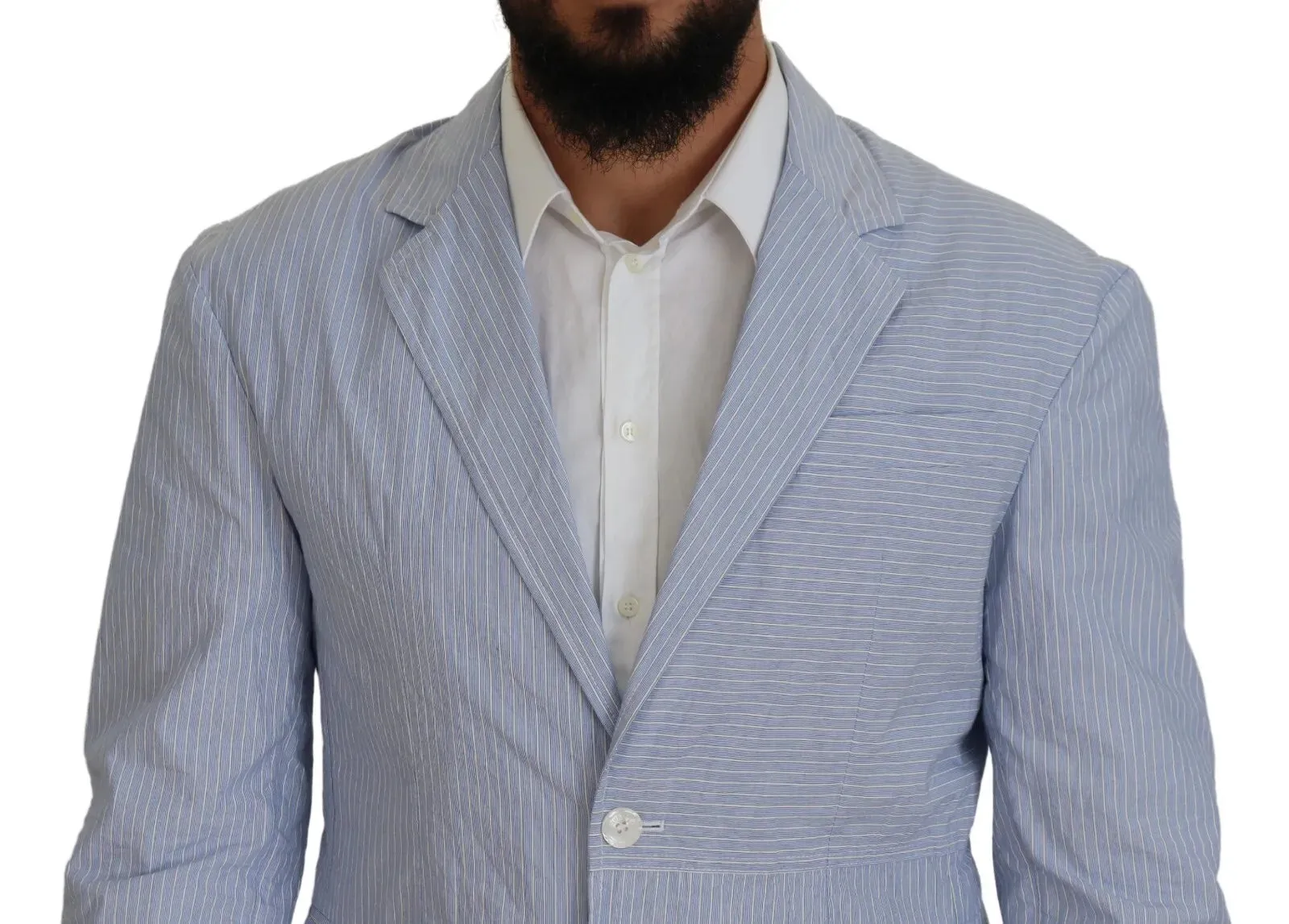 Dsqua2 Veste formelle rayée à un boutonnage pour hommes