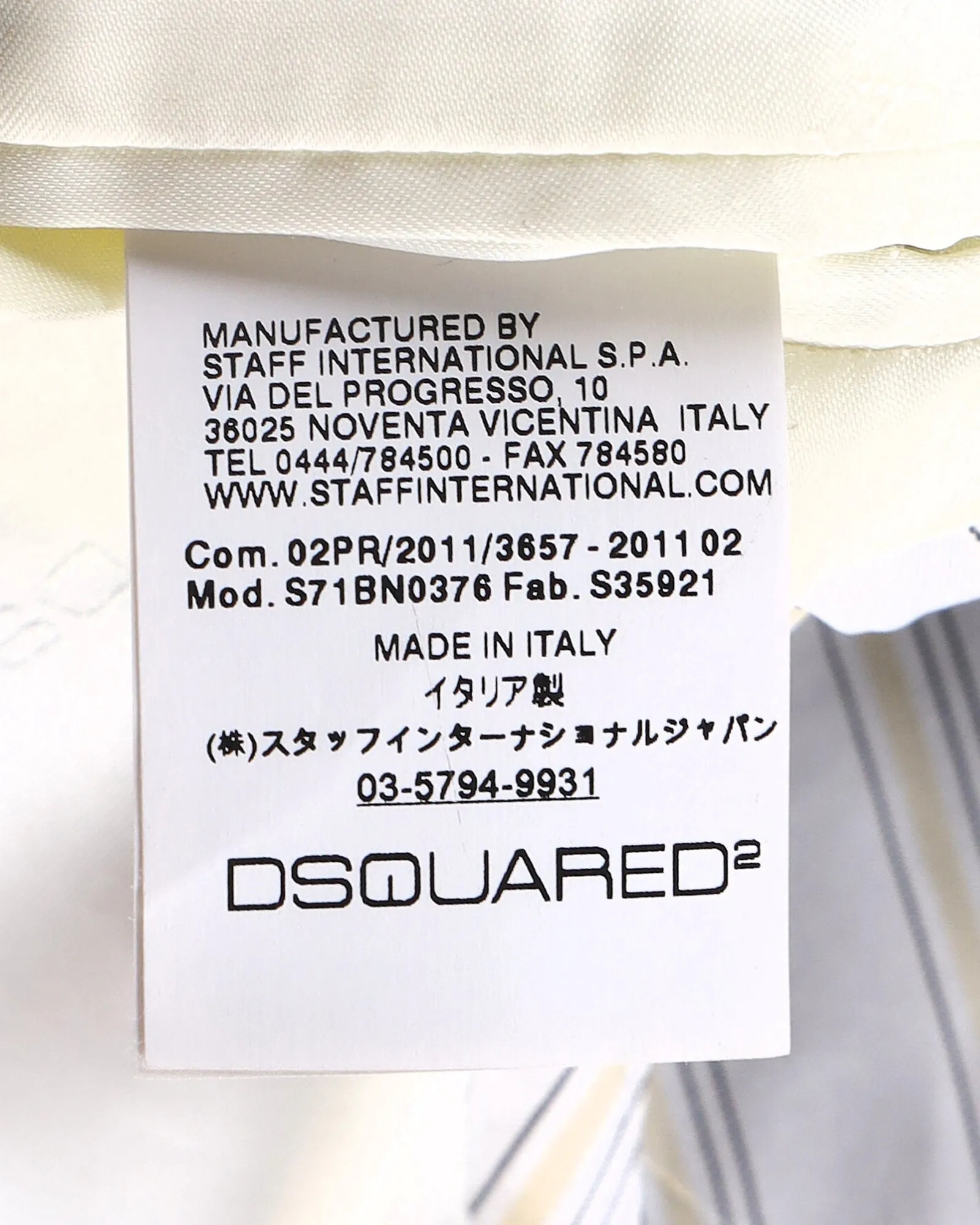 Veste Dsquared2 avec épingles en polyester noir