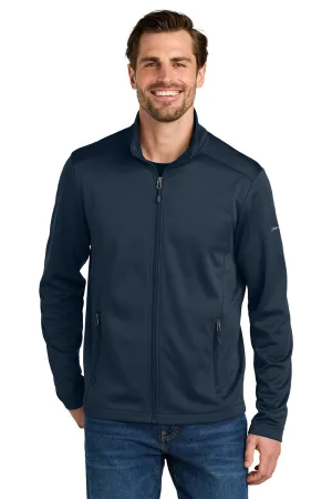 Eddie Bauer Sweat-shirt à capuche en polaire lisse pour homme avec poches - Bleu marine rivière