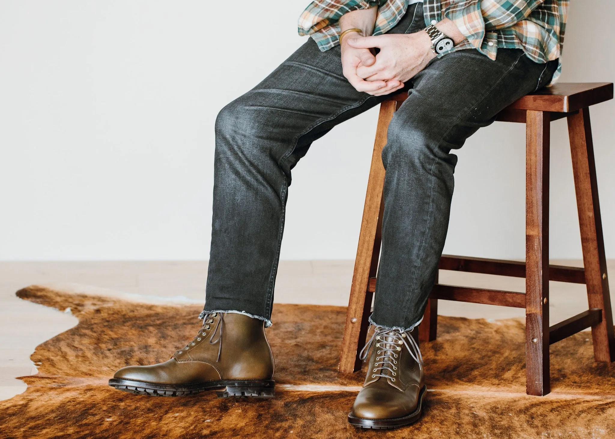 Edward Boot Cuir Chromexcel Olive Foncé