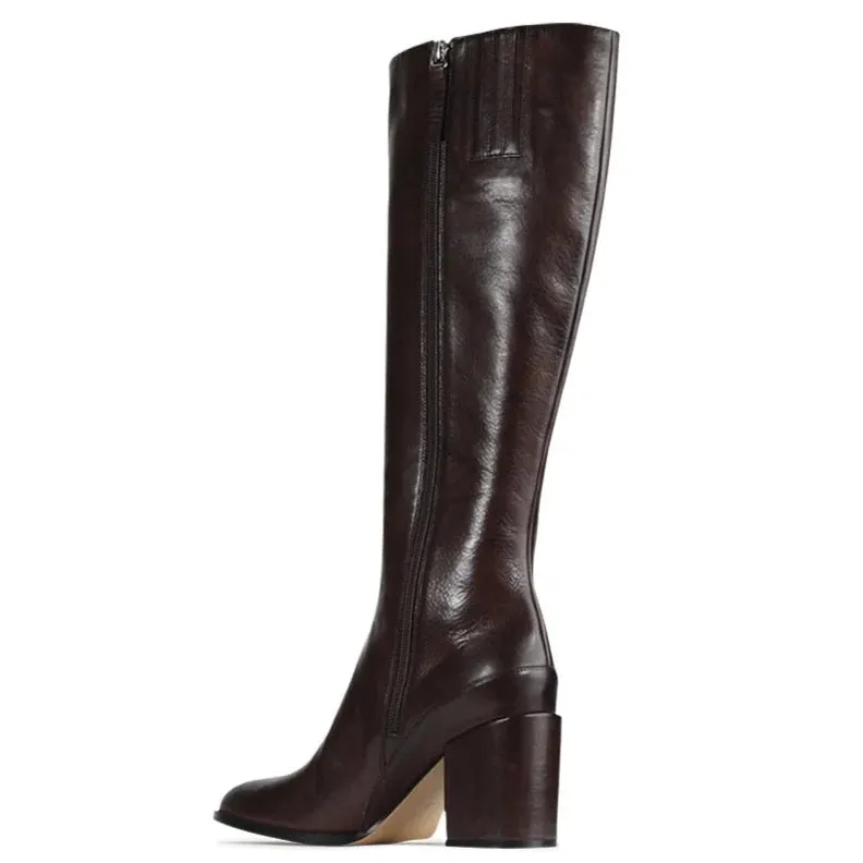 Chaussures EOS en cachemire marron châtaigne