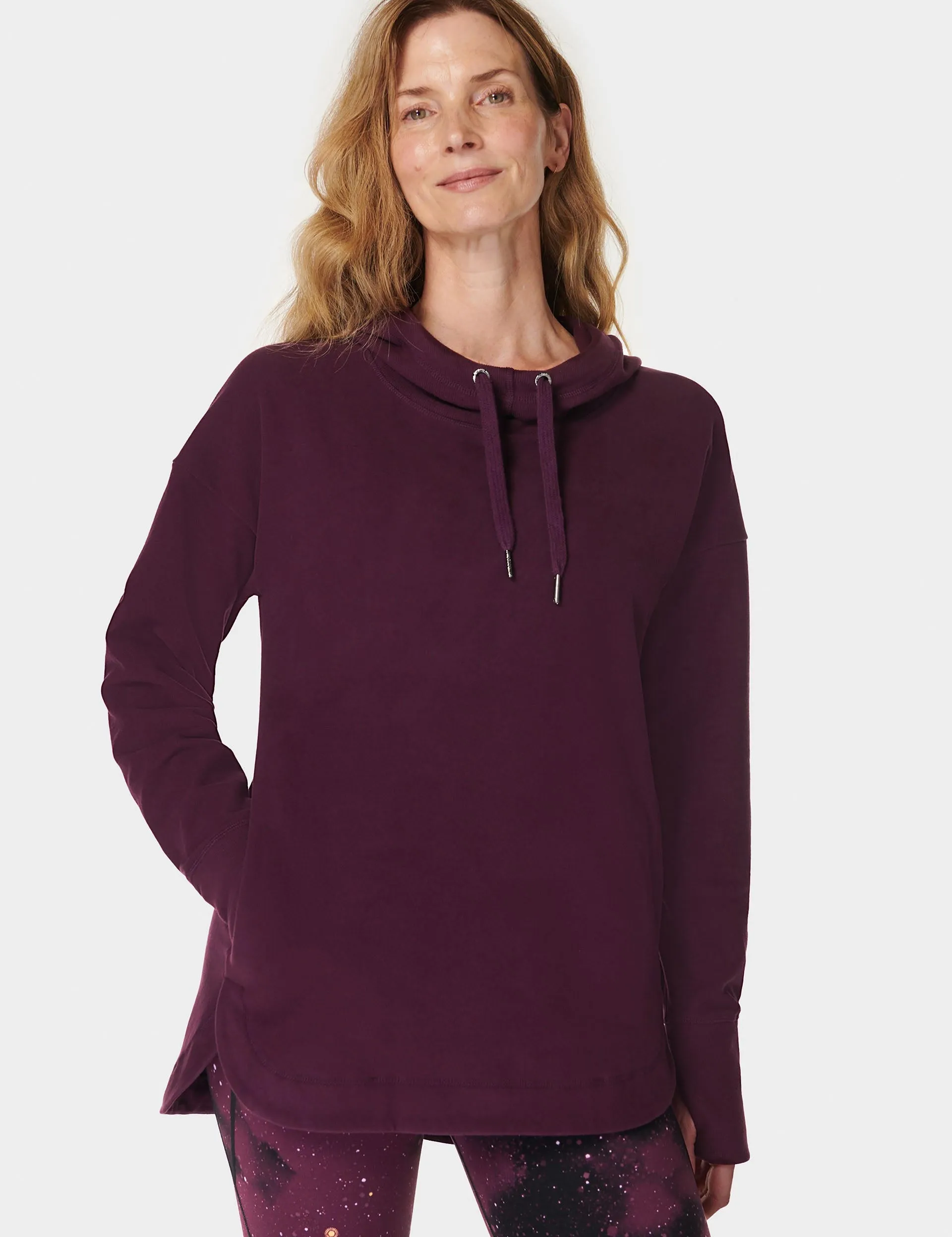 Escape Luxe Pull en Polaire - Cerise Violet Minuit