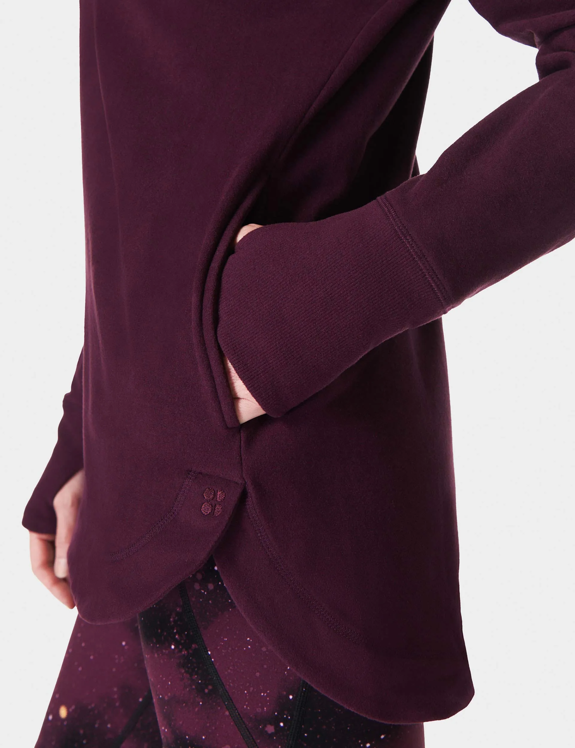 Escape Luxe Pull en Polaire - Cerise Violet Minuit