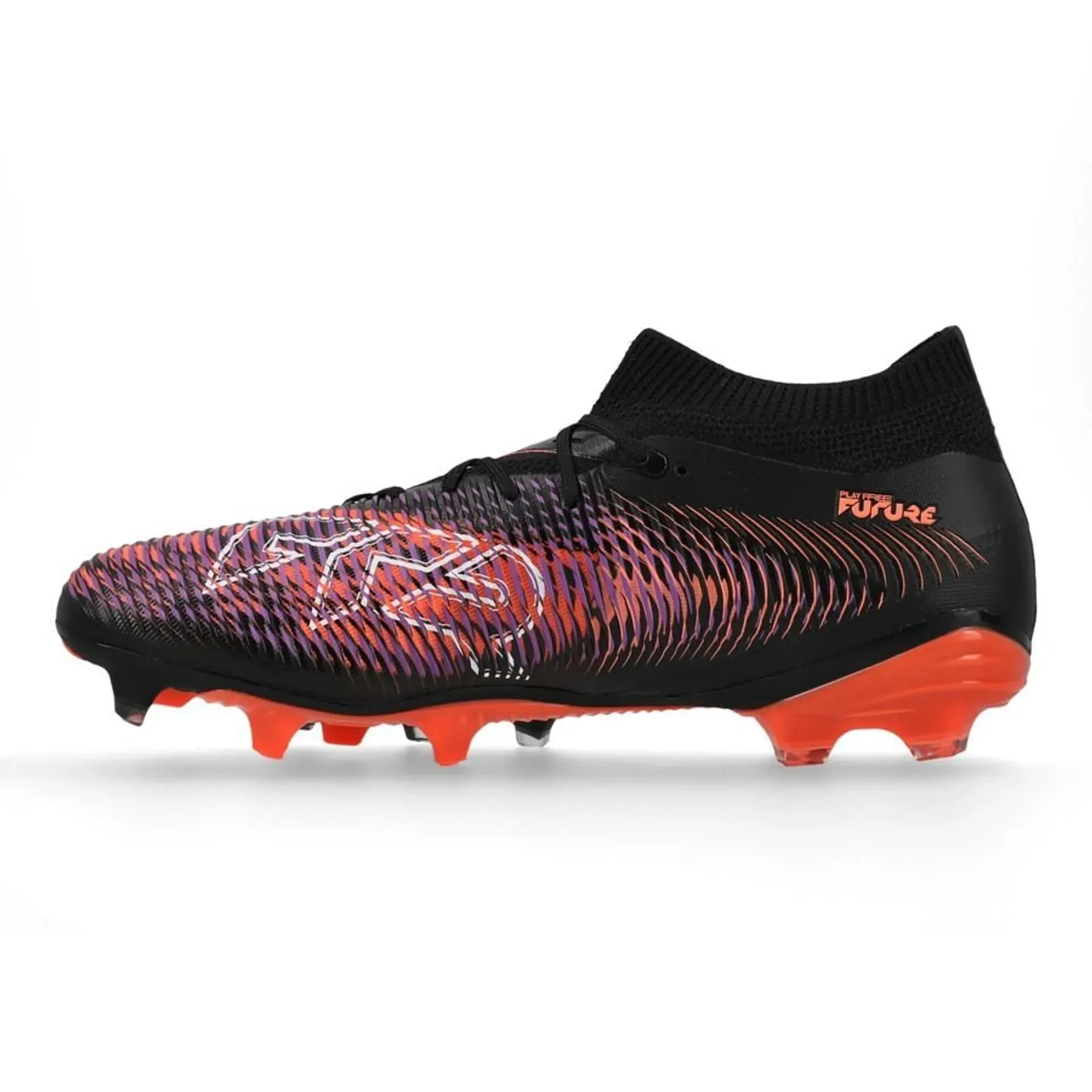 Future 8 Match FG/AG Terrain Ferme/Terrain Artificiel - Puma Noir-Puma Blanc-Rouge Lumineux