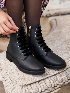 Bottes en Simili-Cuir Vegan Recyclé Galaxy | Noir