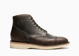 Bottes Garrison en daim noir ciré