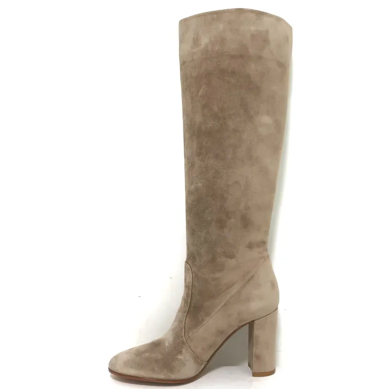 Bottes Gianvito Rossi Glen 85 en suédine beige taille 36 NEUVES
