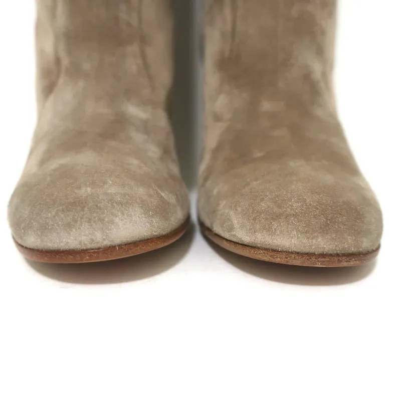 Bottes Gianvito Rossi Glen 85 en suédine beige taille 36 NEUVES