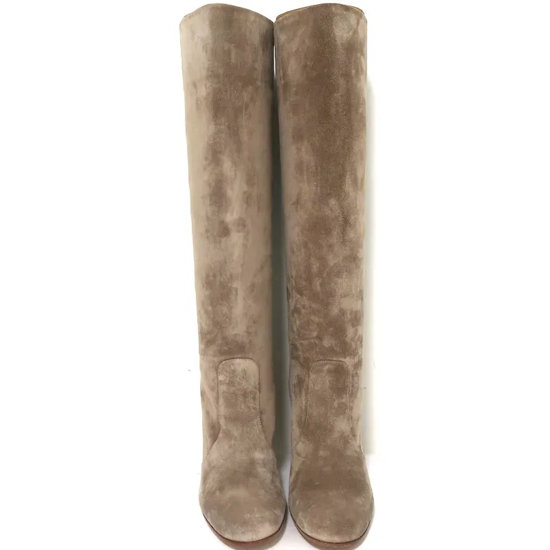 Bottes Gianvito Rossi Glen 85 en suédine beige taille 36 NEUVES