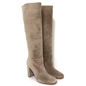Bottes Gianvito Rossi Glen 85 en suédine beige taille 36 NEUVES