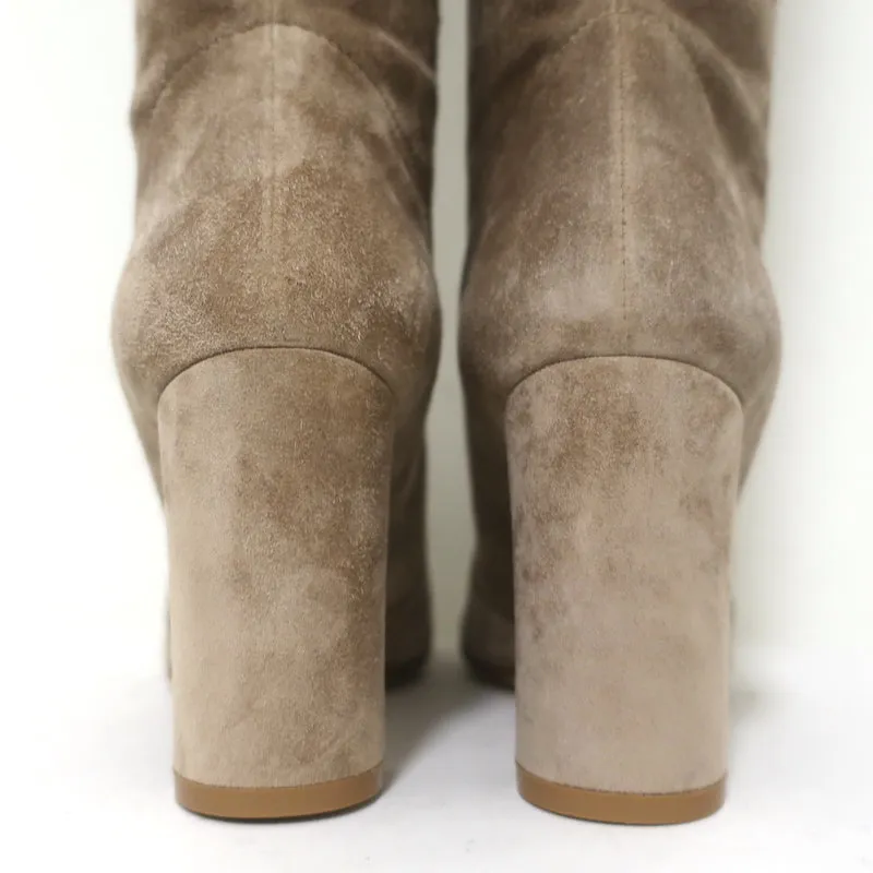 Bottes Gianvito Rossi Glen 85 en suédine beige taille 36 NEUVES