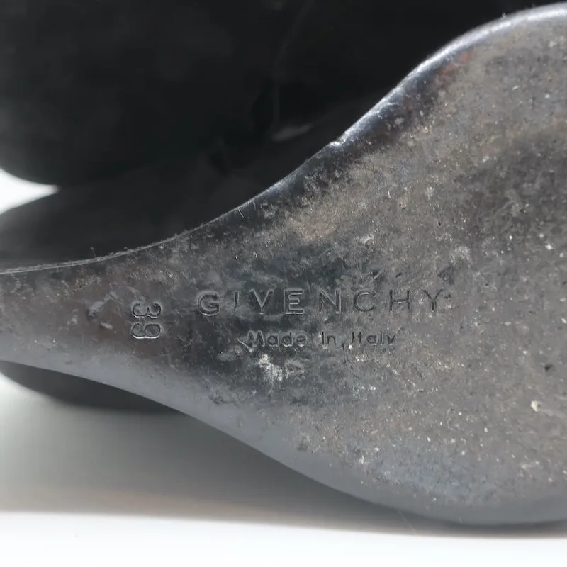 Bottes à cheville à semelle compensée Givenchy en daim noir taille 39