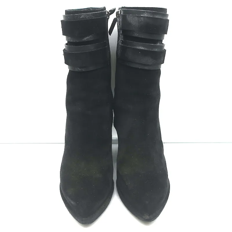 Bottes à cheville à semelle compensée Givenchy en daim noir taille 39