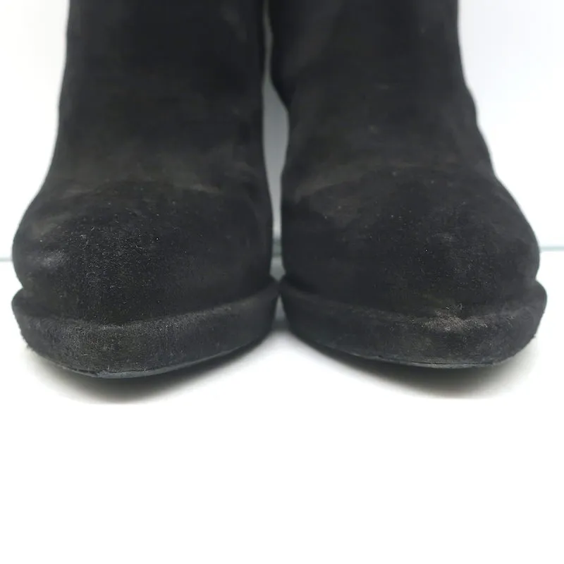 Bottes à cheville à semelle compensée Givenchy en daim noir taille 39