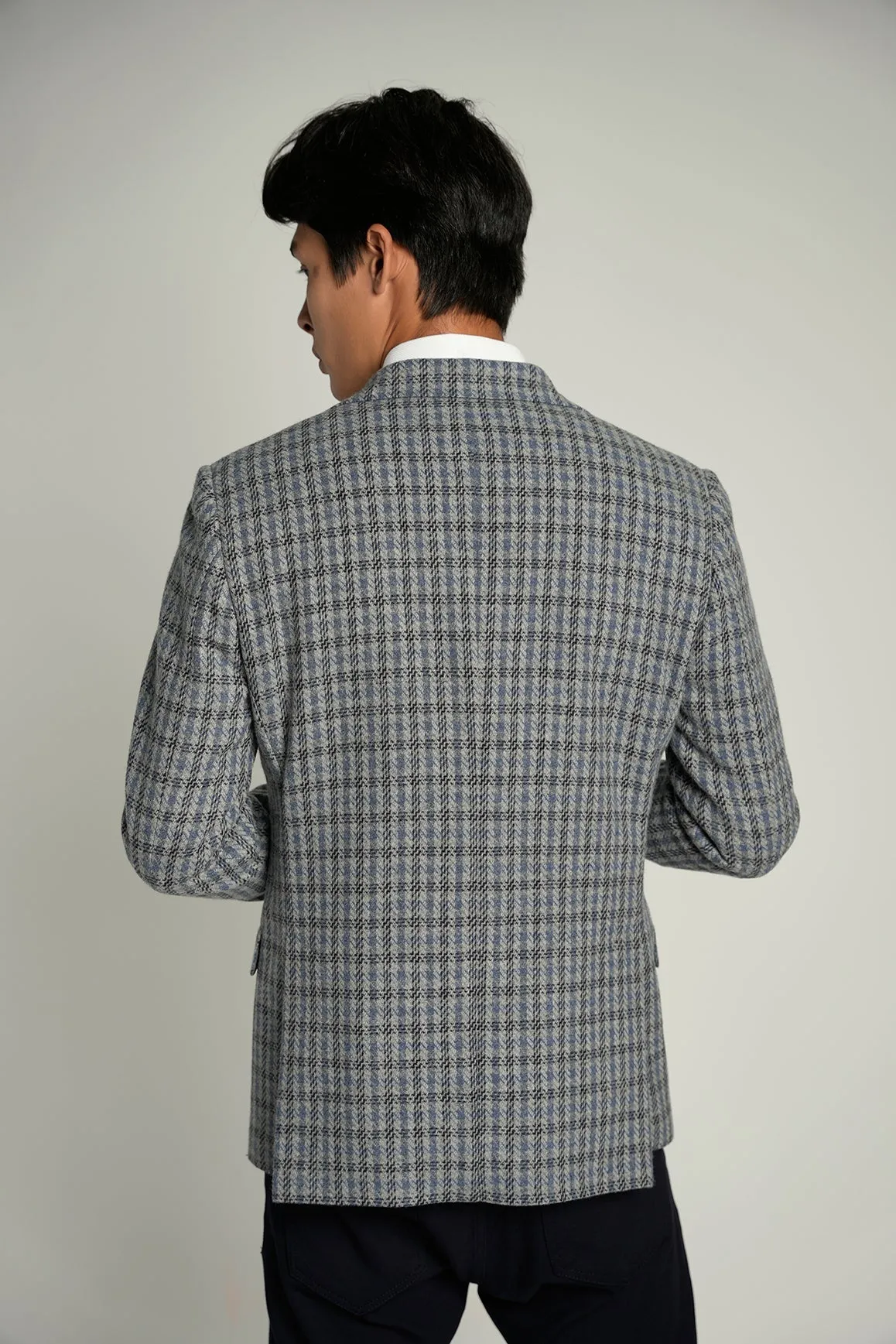 Veste de sport à carreaux gris