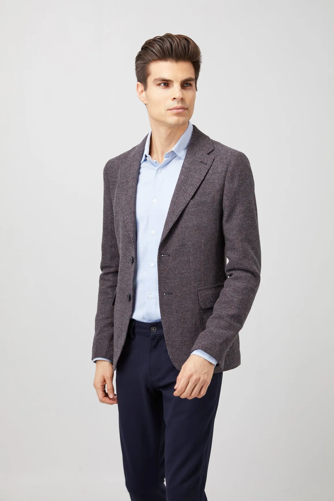 Veste de sport grise tissée