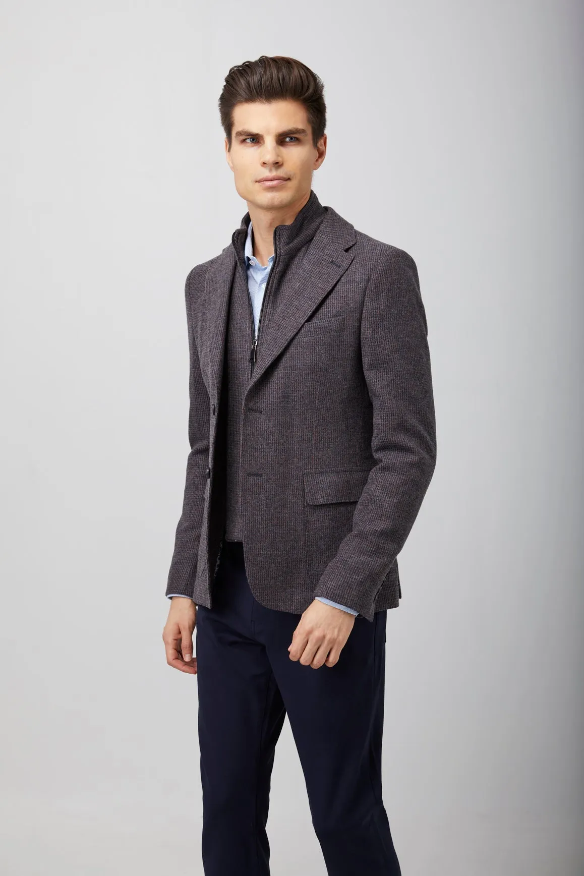 Veste de sport grise tissée